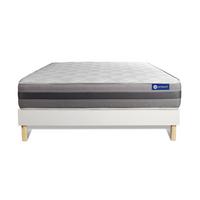 BETT Actiflex relax Taschenfederkern und Memory-Schaum 150 x 200 cm h1 - Kit Bettgestell Weiß - Beige/Weiß, Karton/Holz (150/200cm) - ACTISOM