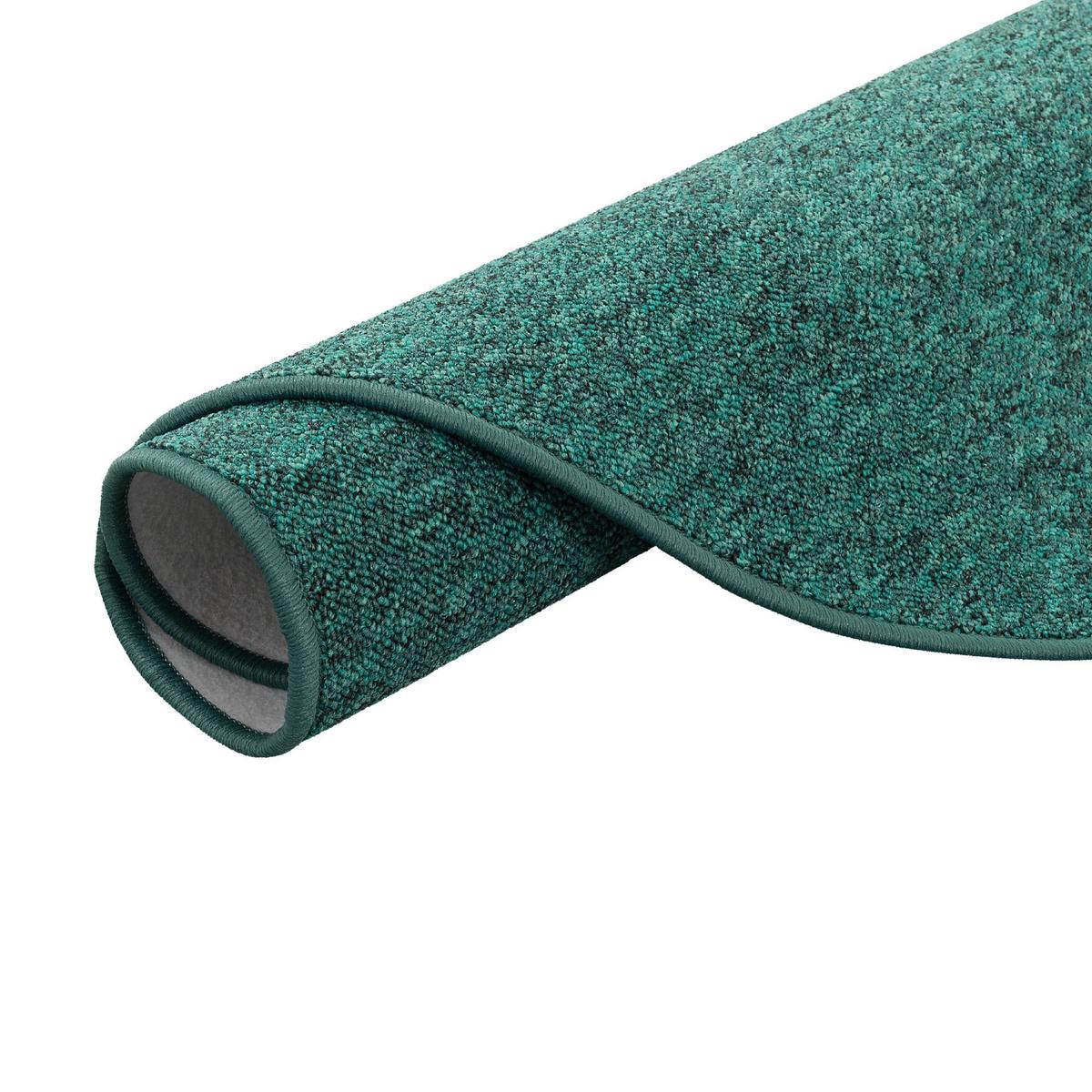 FEINSCHLINGEN VELOUR TEPPICH STRONG RUND - Petrol, Textil (200/200cm) - Snapstyle