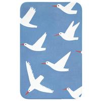 WC-VORLEGER Vögel - Weiß - Muster WC Teppich 50x80 cm - Blau, Textil (50/1cm) - OnlyWow