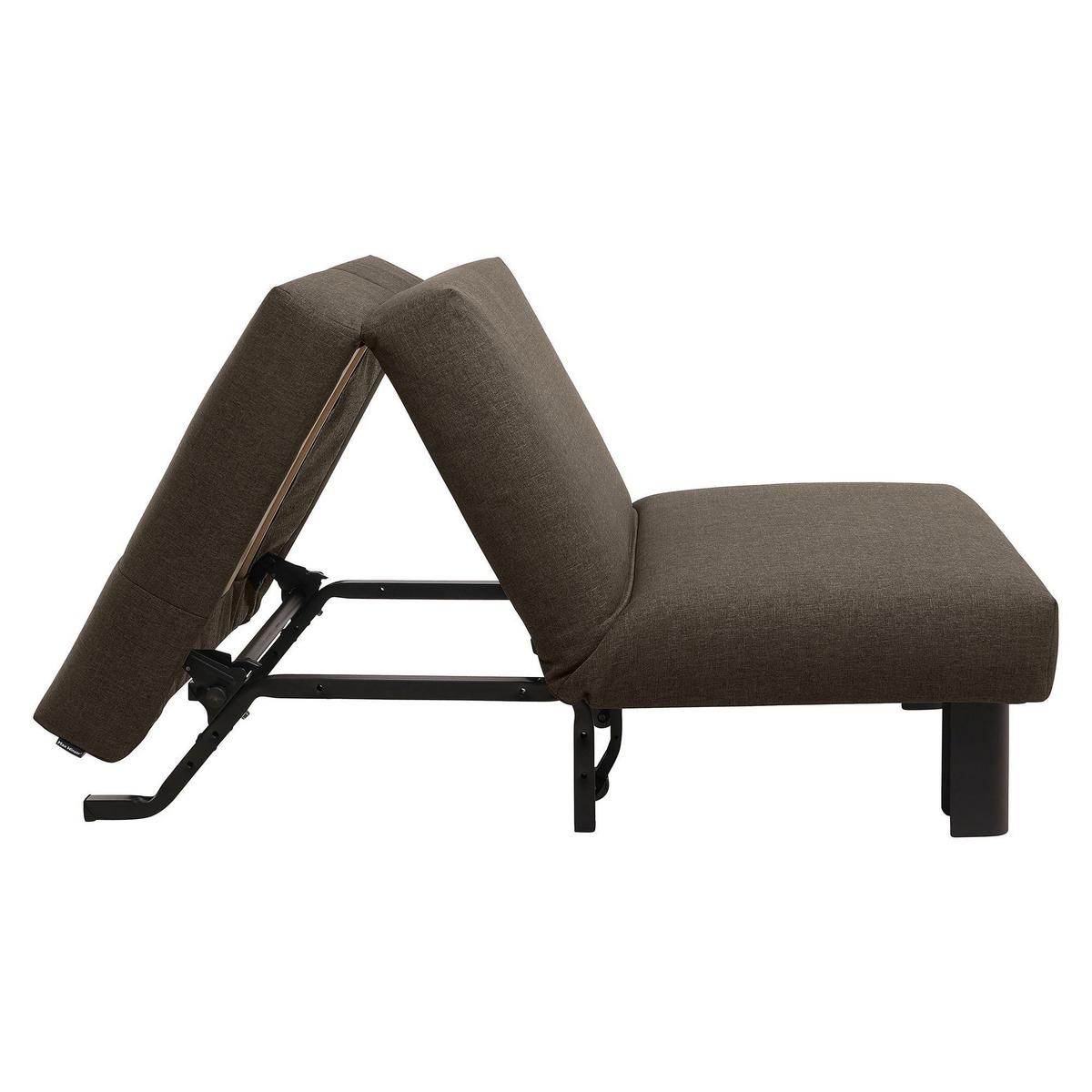 FALTSESSEL Kalomira Bezug Flachgewebe Metall schwarz / braun - Braun, Kunststoff (100/85/85cm) - 58aufmkessel