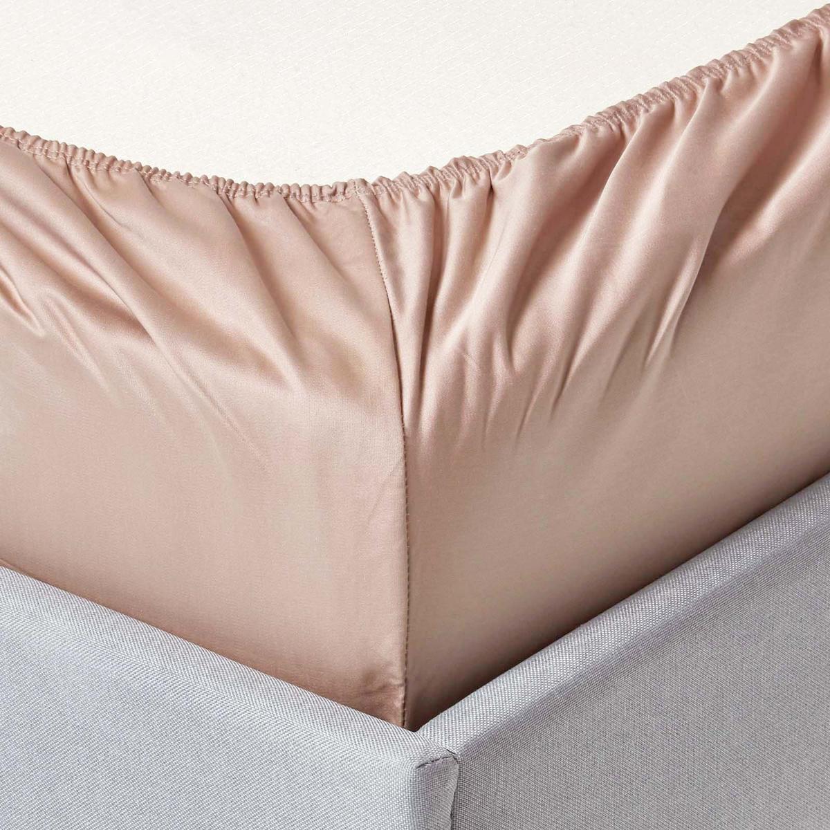 SPANNBETTLAKEN, Ägyptische Baumwolle, Fadendichte 1000 - Beige, Textil (180/200cm) - Homescapes