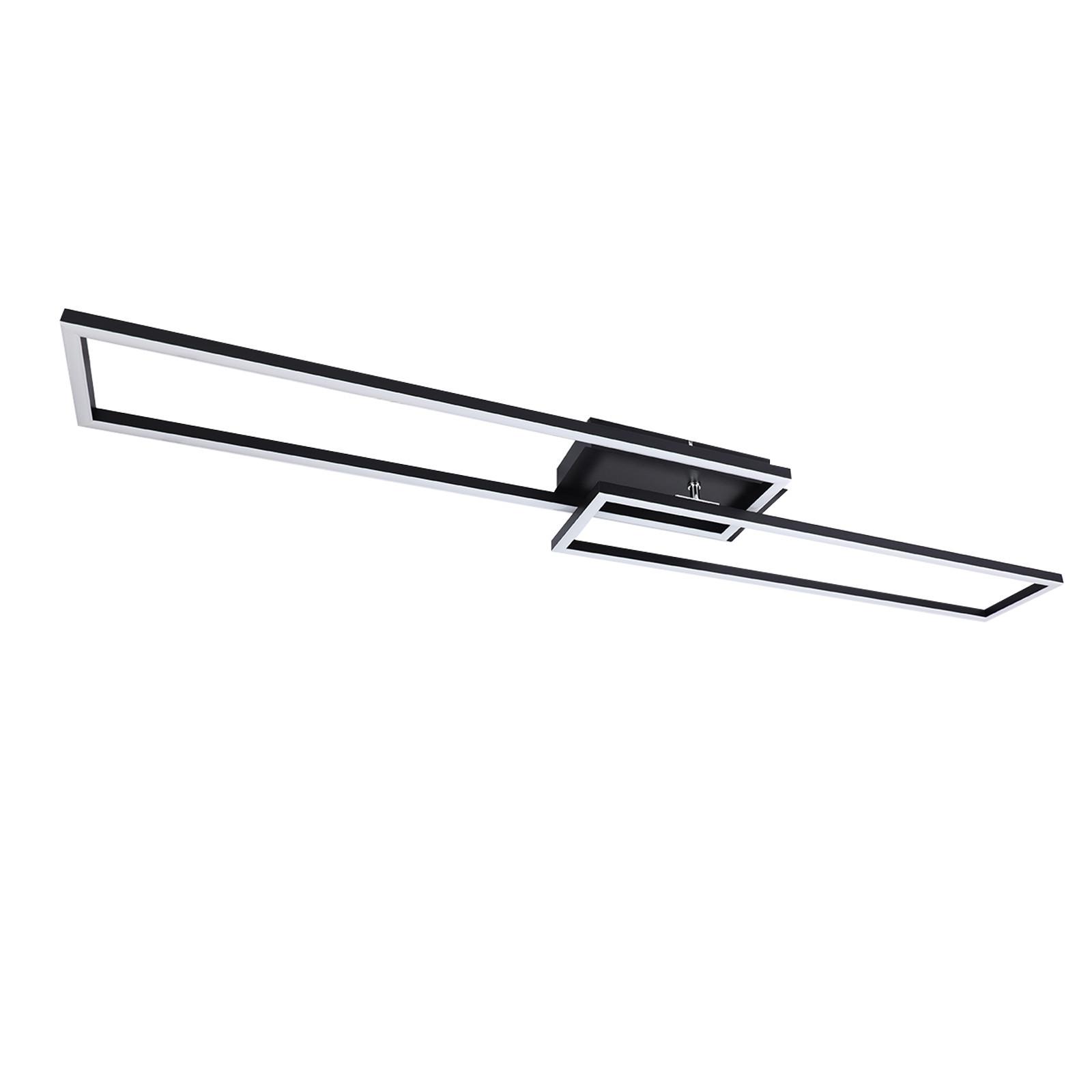 LED-DECKENLEUCHTE Marbut 102.5/18.5/7.3 cm - Schwarz, Metall (18.5/102.5/7.3cm) - Nettlife