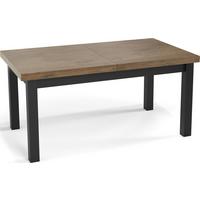 ESSTISCH Gemini rechteckig ausziehbar, Lefkas Eiche 120-160/80/78 cm - Alteiche/Schwarz, Holz/Holzwerkstoff (80/160/78cm) - WFL GROUP