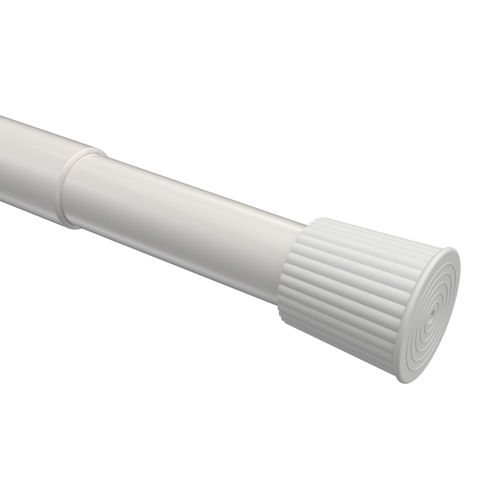 SPANNSTANGE / DUSCHVORHANGSTANGE Serrofix 80-130 cm, 26 / 23 mm Ø Weiß - Weiß, Kunststoff/Metall (130cm) - INTERDECO
