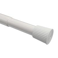 SPANNSTANGE / DUSCHVORHANGSTANGE Serrofix 125-220 cm, 26 / 23 mm Ø Weiß - Weiß, Kunststoff/Metall (220cm) - INTERDECO