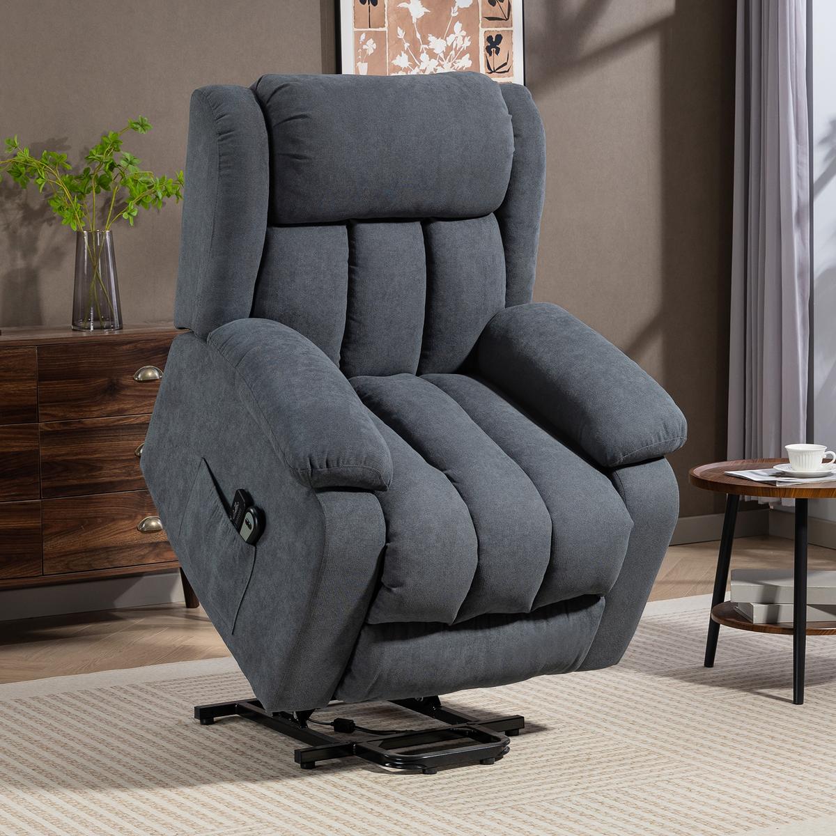 RELAXSESSEL Polyester Mehrschichtenplatte Dunkelgrau - Dunkelgrau, Textil (91/103/93cm) - HOMCOM
