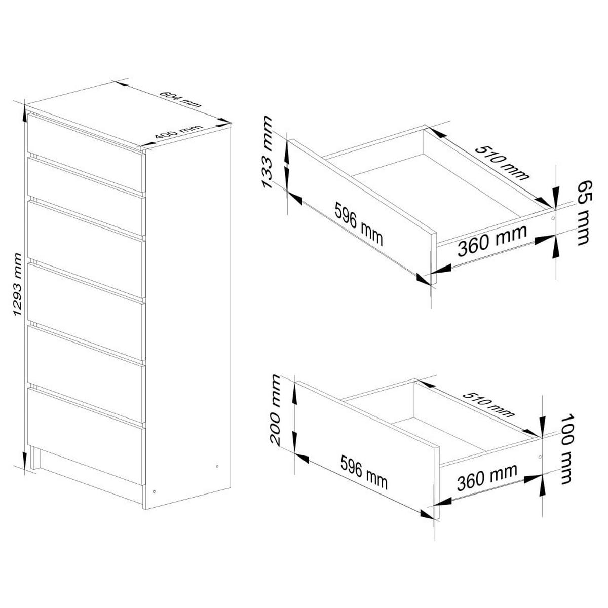 KOMMODE Erlefarben 130/60/40 - Erlefarben, Holzwerkstoff (60/130/40cm) - RAUMHIRSCH FURNITURE