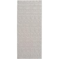TEPPICH Flachgewebe LANGAU in Creme, mit Ethno-Streifen, 80 x 250 cm - Creme, Textil (80/250cm) - KADIMA DESIGN