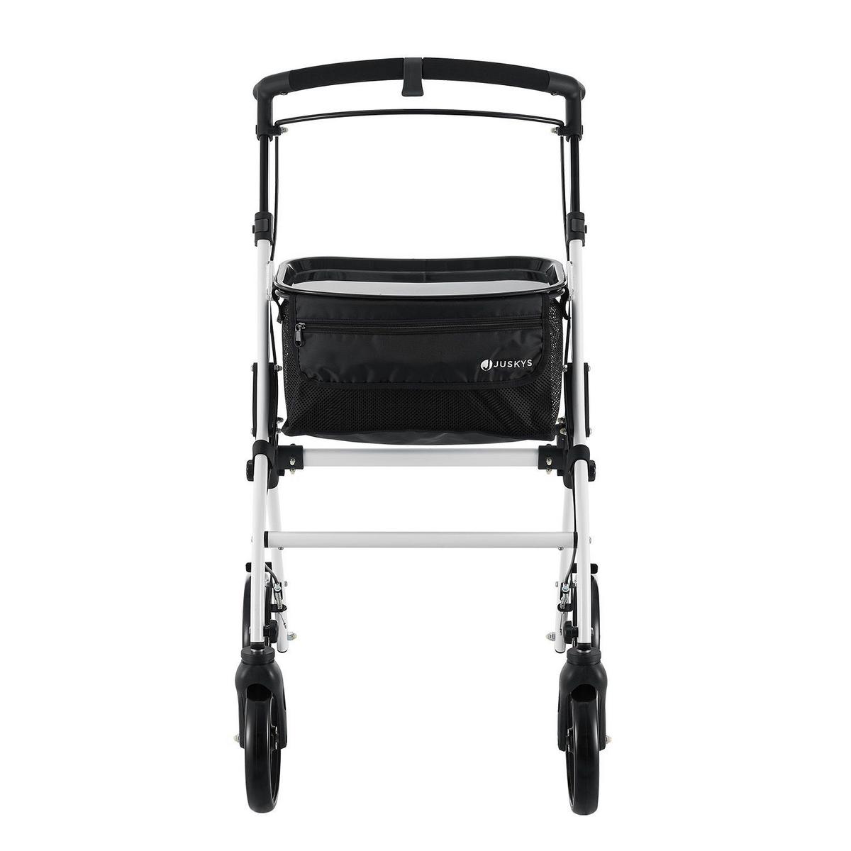 WOHNUNGSROLLATOR Aktiv weiß mit Transporttasche - Weiß, Metall (66/90/56cm) - Juskys