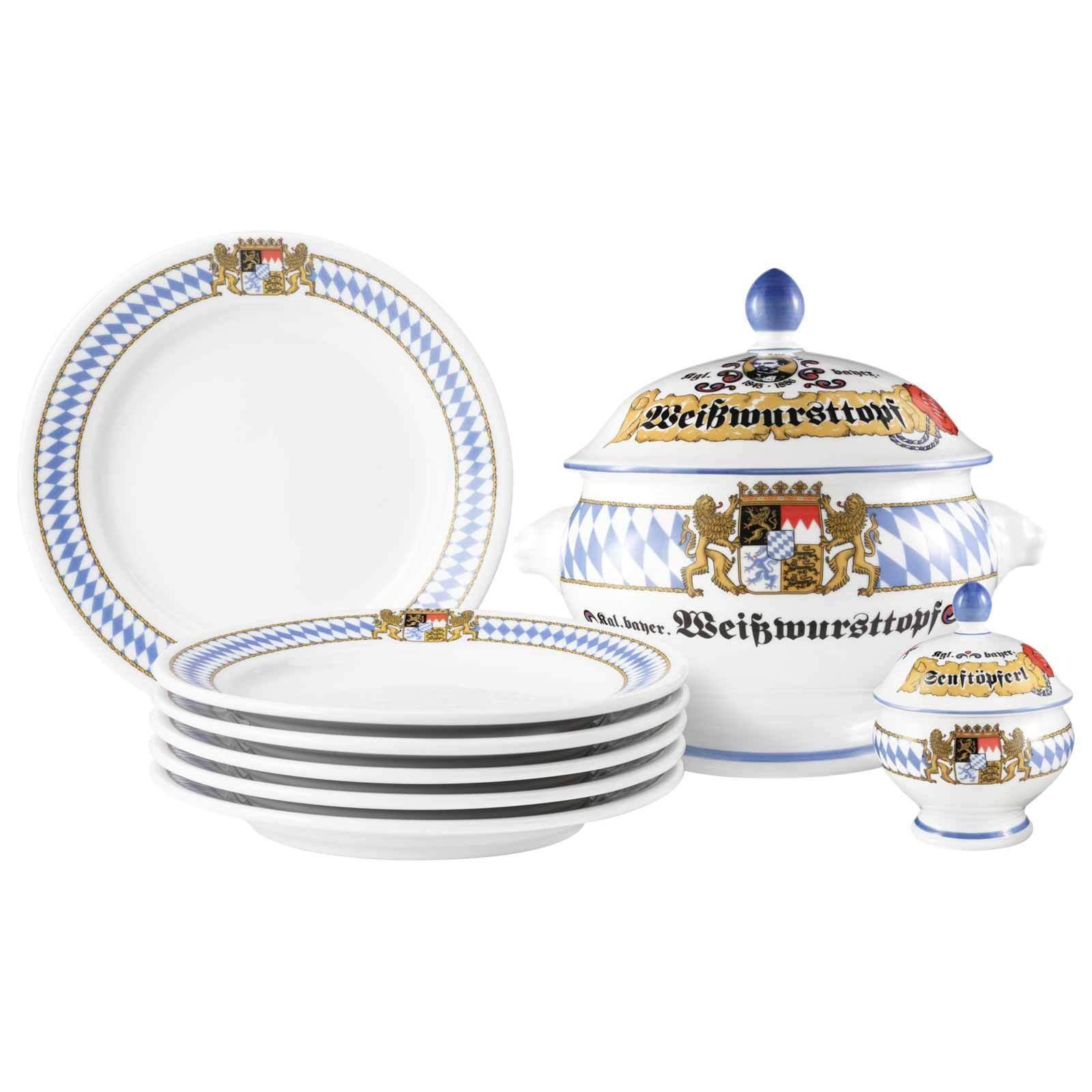 WEISSWURST-SET Compact Bayern bunt 8er Set - Multicolor, Keramik (2/2/2cm) - Seltmann Weiden