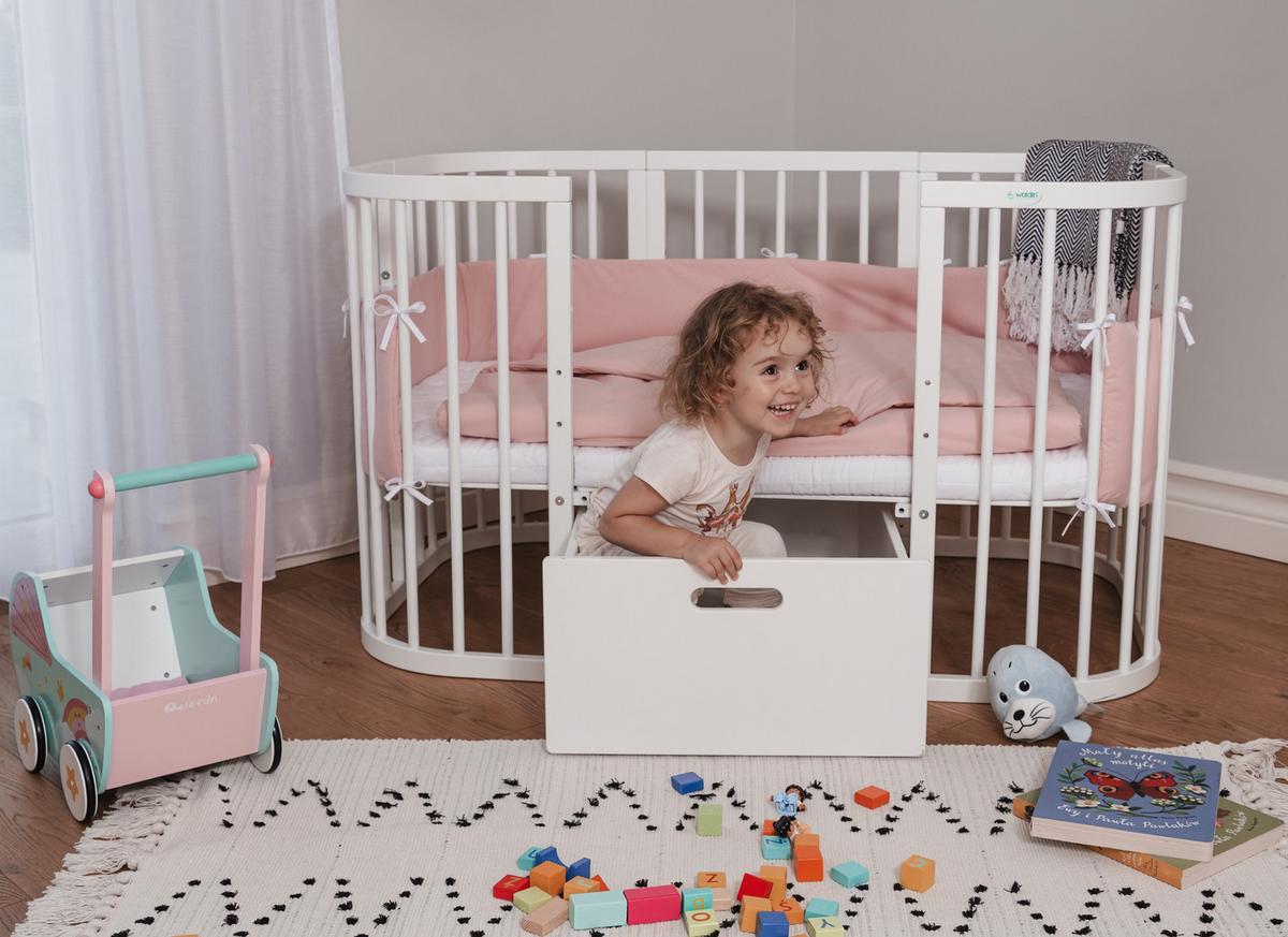 SCHUBLADE für Babybett 7in1, KEIN BETT - Weiß, Holz - waldin