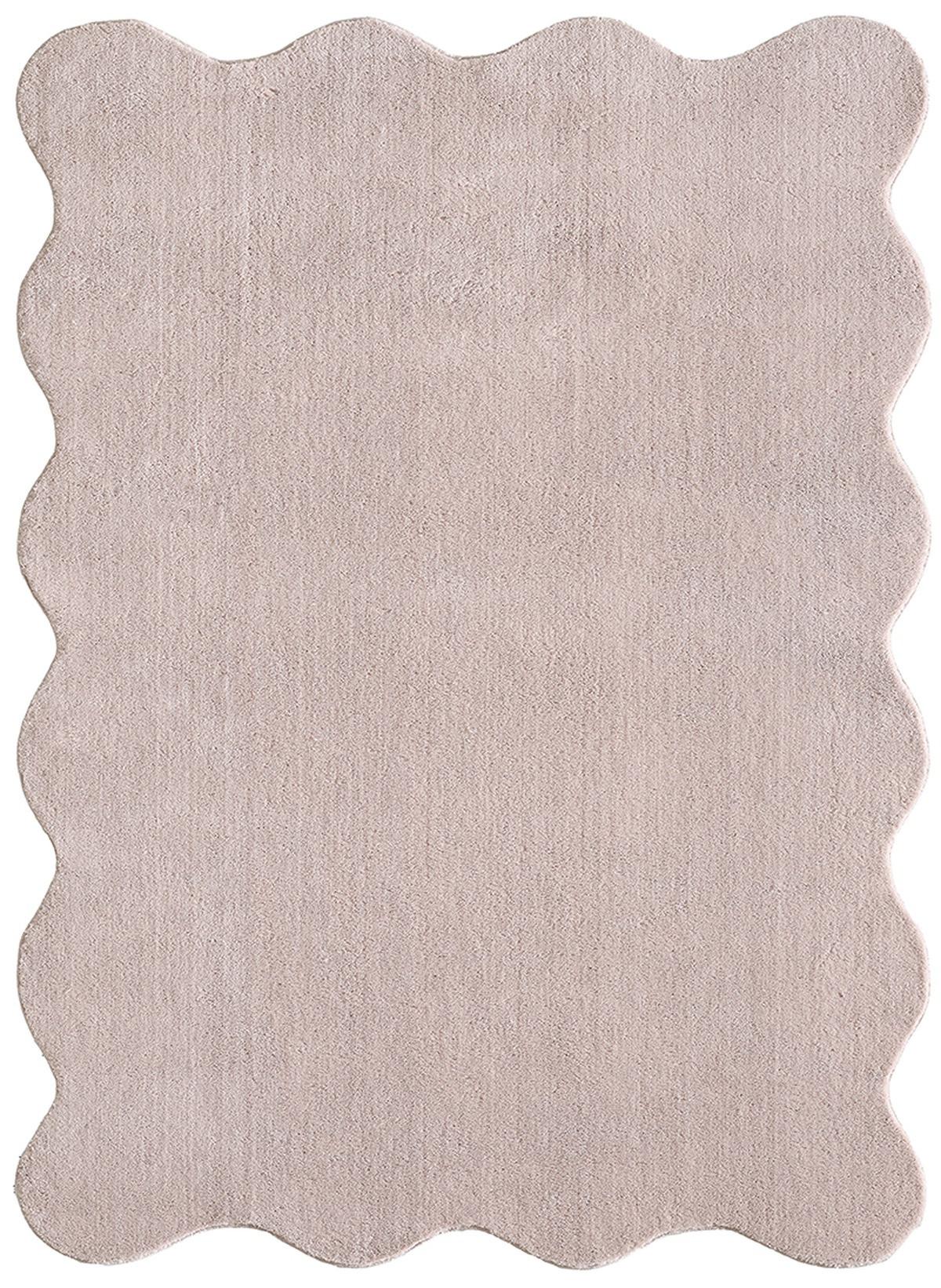 HOCHFLORTEPPICH Antirutsch Uni TIRSO Polyester Puderrosa 140 x 200 cm - Rosa, Textil (140/200cm) - KADIMA DESIGN