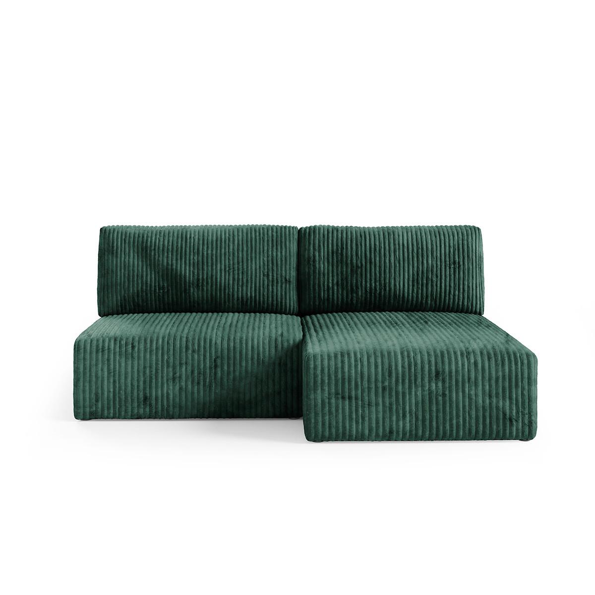 ECKSOFA Angela 3 Sitzplätze Tannengrün - Grün, Holz (210/149cm) - Petits-meubles