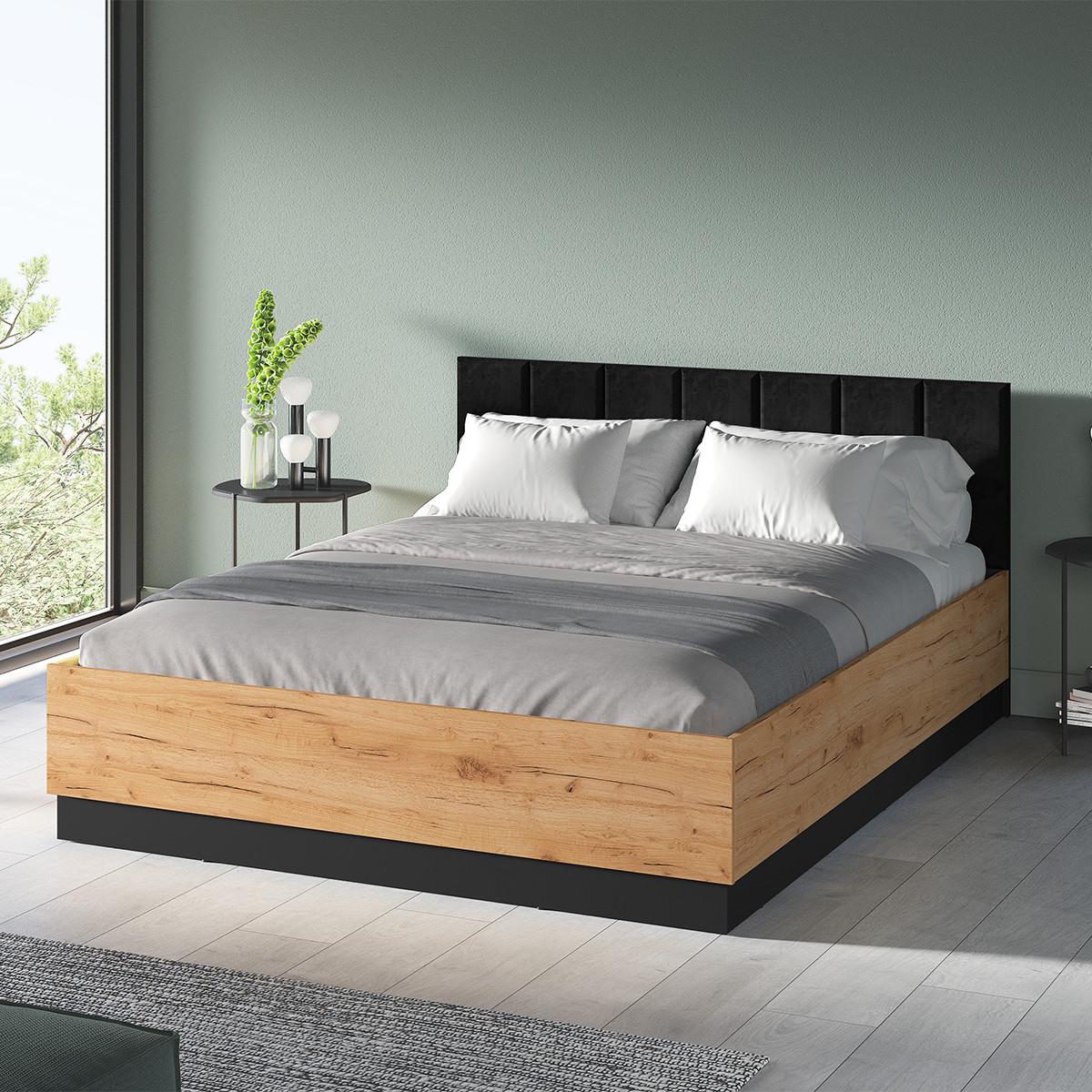 BOXBETT 160/200 Solal Holz - Braun, Holzwerkstoff (160/200cm) - Petits-meubles