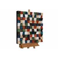 HOLZBILD Bunt 75/75 cm - Multicolor, Holz (7/75cm) - KUNSTLOFT