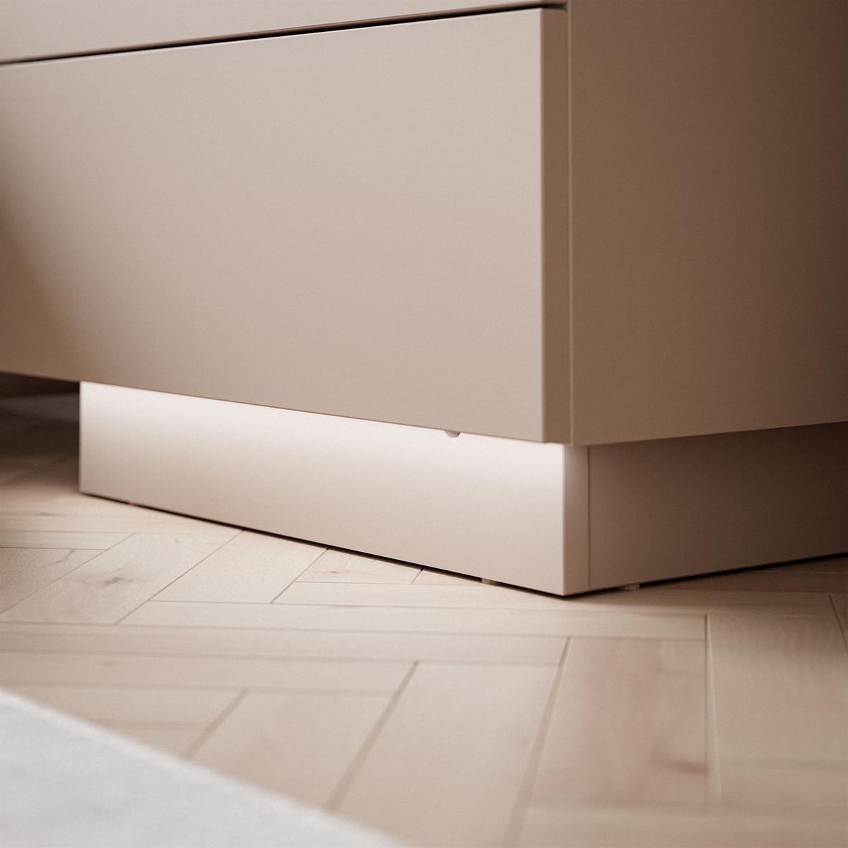NACHTTISCH LINA KASCHMIR II mit push open - Kaschmir, Holzwerkstoff (55/50/37cm) - Lookway