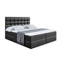 BOXBETT mit H4-Matratze und Lattenrost - BERO - 180x200 Schwarz Hochglanz - Schwarz Hochglanz, Holzwerkstoff (180/200cm) - ALTDECOR
