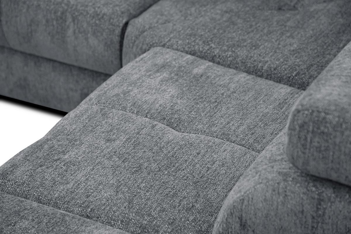 ECKSOFA CALVERA 5-Sitzer mit 1 Relaxfunktion, grau - Grau, Holzwerkstoff/Textil (297/239cm) - Wozimo