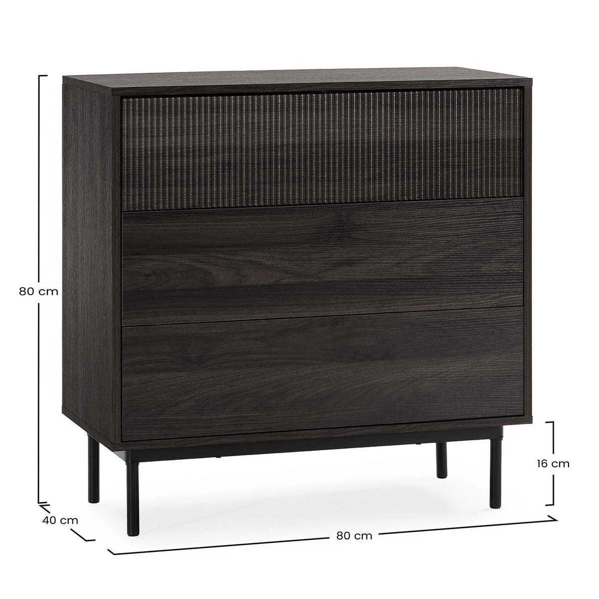 KOMMODE 80/80/40 Florida Walnuss-Optik - Walnussfarben, Holzwerkstoff (80/80/40cm) - VS Venta-stock