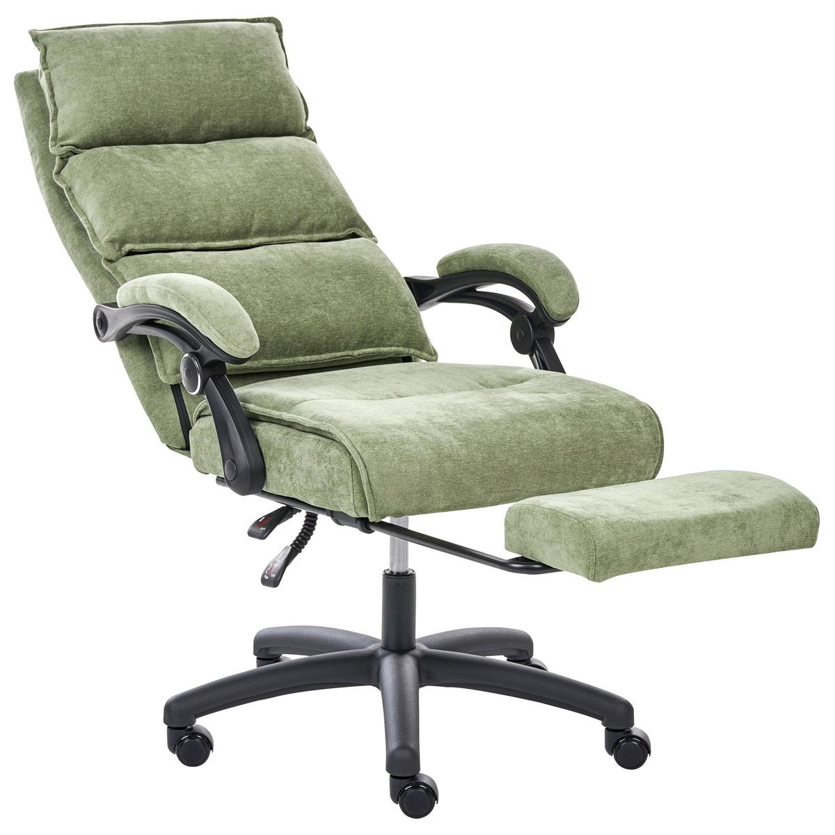 CHEFSESSEL Chenillegewebe Grün Eaton - Grün, Textil (50/114/66cm) - Beliani
