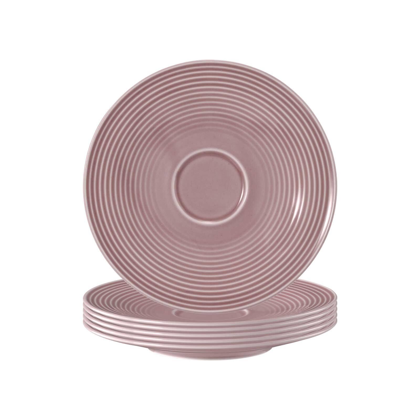 UNTERTASSEN Beat Color Glaze Altrosa ø 16,7 cm 6er Set - Dunkelrosa, Keramik (16.7cm) - Seltmann Weiden