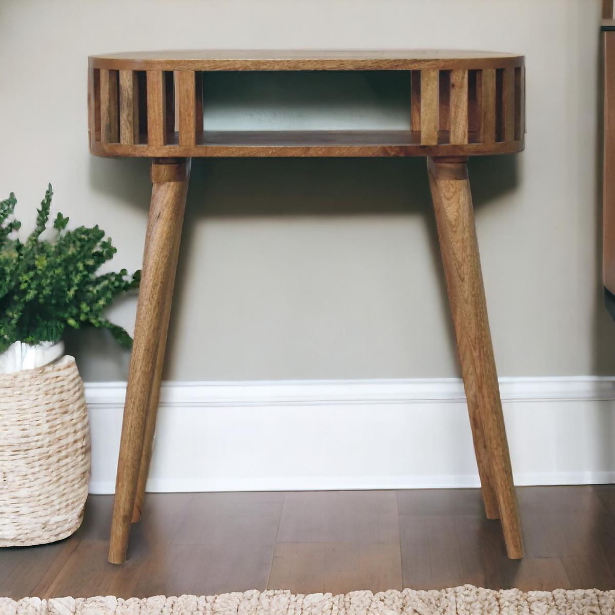 KONSOLE Ariella, Offenes Regal, Beige - Beige, Holz (30/70/80cm) - Artisan Furniture