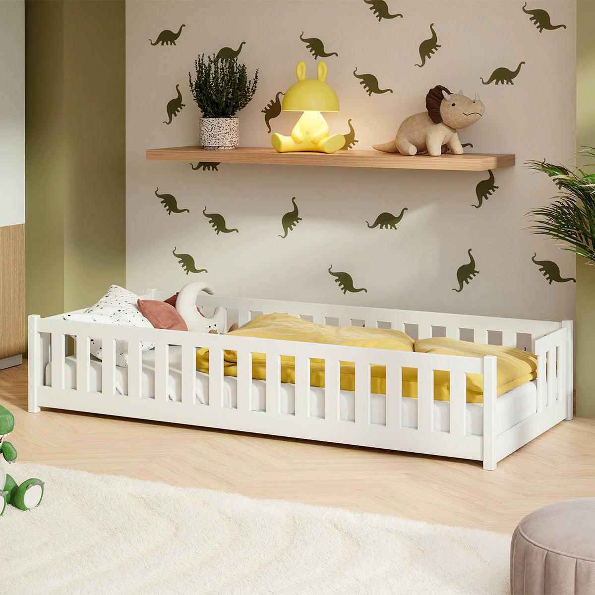 BETT Théa Weiß - Weiß, Holz - Petits-meubles