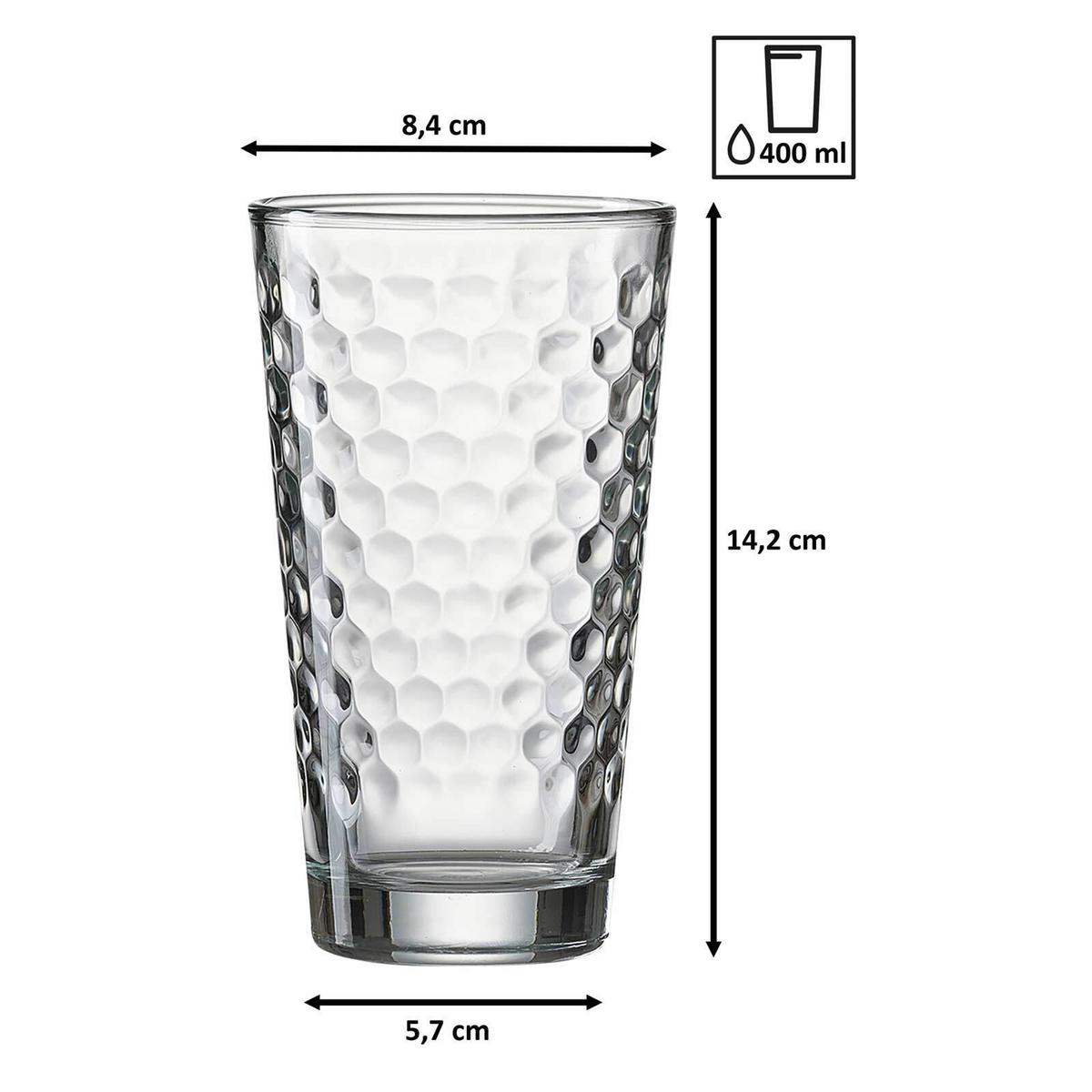 LONGDRINKGLÄSER Favo Transparent 400 ml 12er Set - Transparent, Glas (0.4L) - Ritzenhoff Breker
