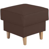 HOCKER Karlen Bezug Kunstleder Buche natur / braun - Buchefarben/Braun, Kunststoff (53/45/53cm) - 58aufmkessel