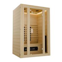 INFRAROTKABINE Nyborg S120K mit Keramik-, Flächenstrahler & Hemlockholz - Naturfarben, Holz (120/190/105cm) - Artsauna