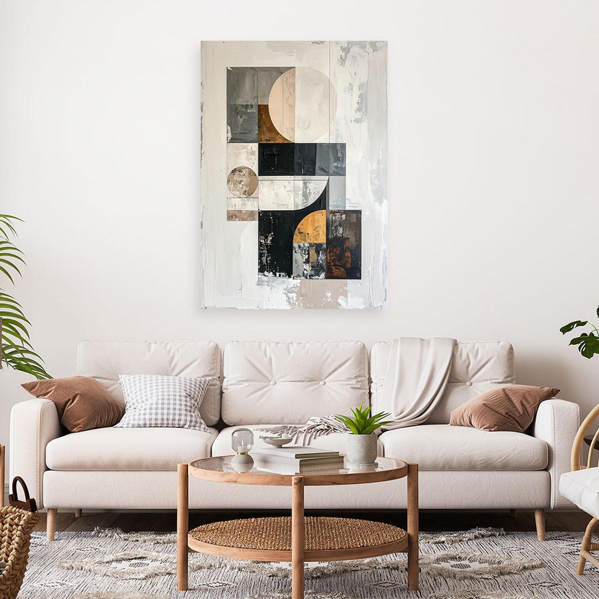 LEINWANDBILD Abstraktion 70x100cm - Grau, Textil (70/100cm) - Feeby