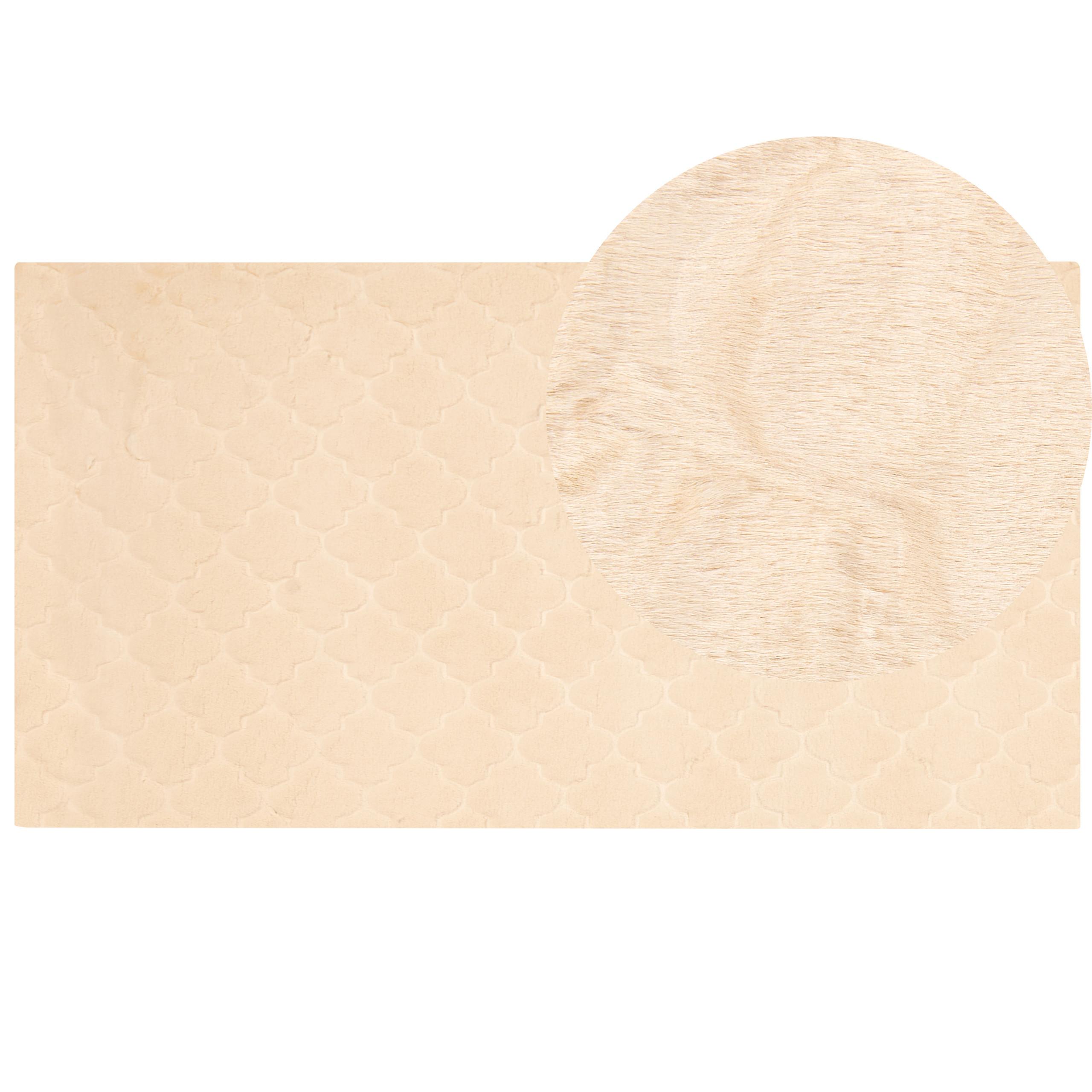 SHAGGY-KUNSTFELLTEPPICH Gharo 150/80 cm - Beige, Kunststoff (80/150cm) - Beliani