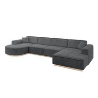 WOHNLANDSCHAFT ARRIO-U2 303x171x83 cm Dunkelgrau - Dunkelgrau, Holzwerkstoff/Textil (388/83/171cm) - ALTDECOR