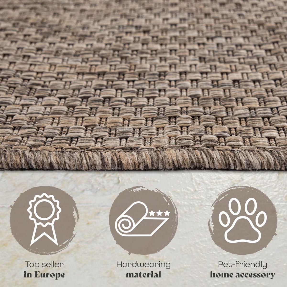OUTDOORTEPPICH Taupe Ø 200 cm - Taupe, Kunststoff (200/200cm) - TT Home