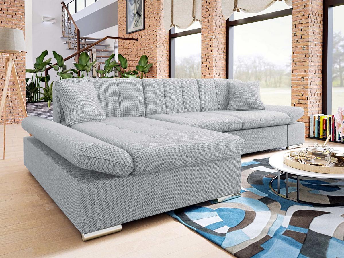 ECKSOFA Montana, Seite: Links - Platinfarben, Holz/Textil (278/161cm) - MIRJAN24