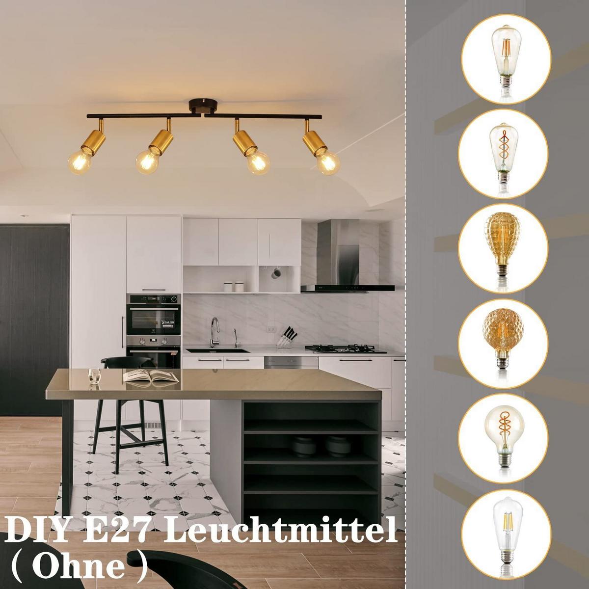 DECKENSTRAHLER Lumhart 13.5/9/74 cm - Akaziefarben, Metall (74/13.5/9cm) - ZMH