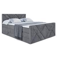 BOXSPRINGBETT BARWA-Z KING - 160x200 - H3/H4 - Dunkelgrau - Dunkelgrau, Holzwerkstoff (160/200cm) - ALTDECOR