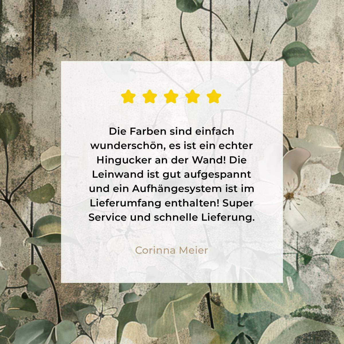 LEINWANDBILD Blumen - Blätter - Abstrakt - Modern Wanddeko 90x60 cm - Grau, Textil (90/60cm) - MuchoWow