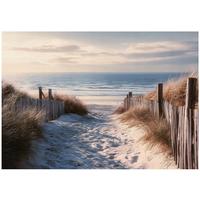 FOTOTAPETE Strand Meer Beige 150x105 cm - Multicolor, Papier (150/105cm) - Wallarena