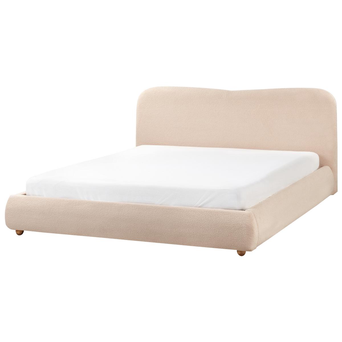 BETT mit Stauraum 180x200 cm Beige Blagnac - Beige, Textil (180/200cm) - Beliani