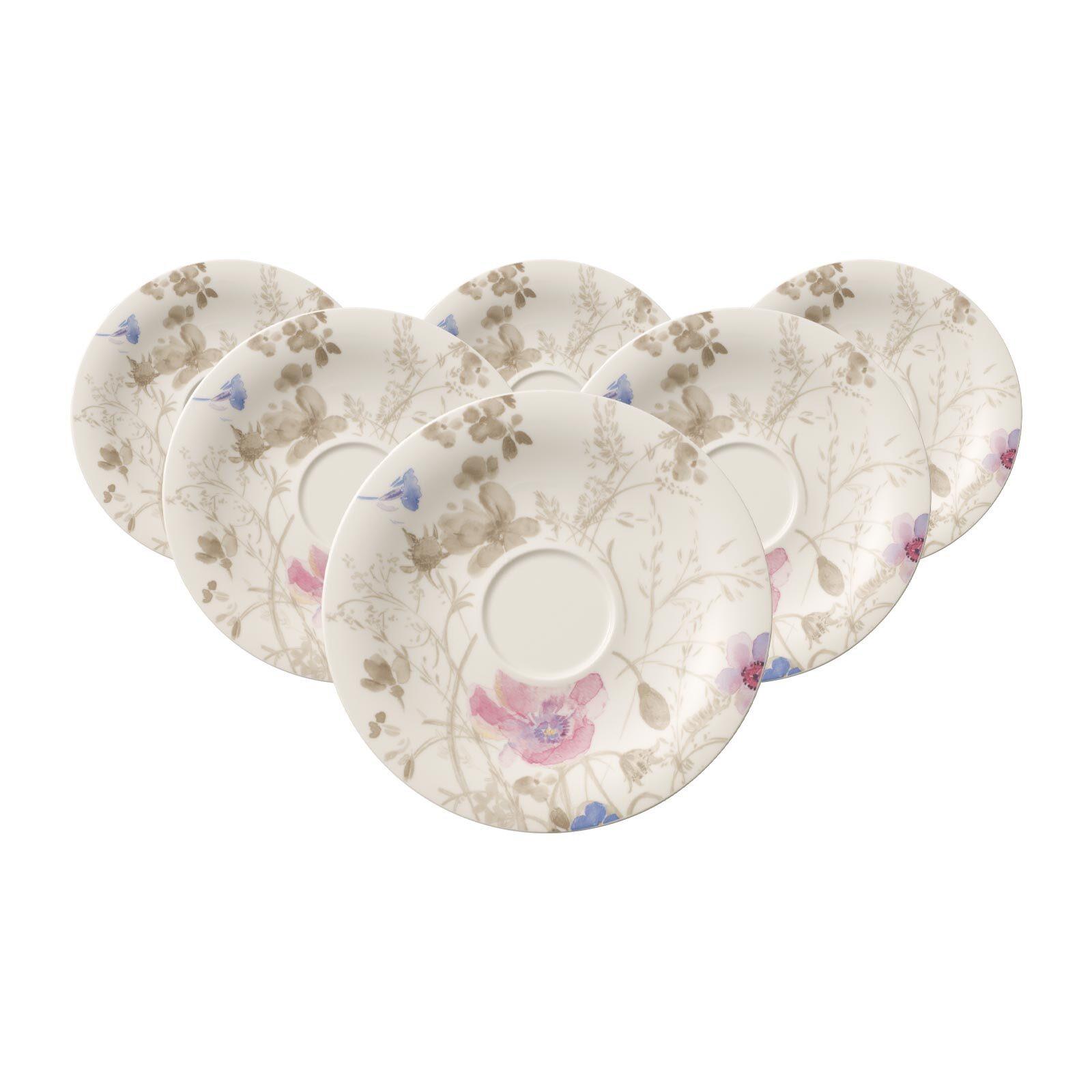 FRÜHSTÜCKSUNTERTASSEN Mariefleur Gris Basic bunt ø 19 cm 6er Set - Multicolor, Keramik (19cm) - Villeroy & Boch