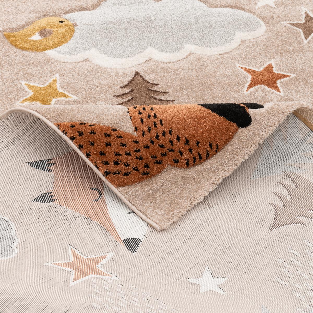 KINDER TEPPICH MAUI KIDS FUCHS UND BÄR - Braun, Textil (120/170cm) - Pergamon