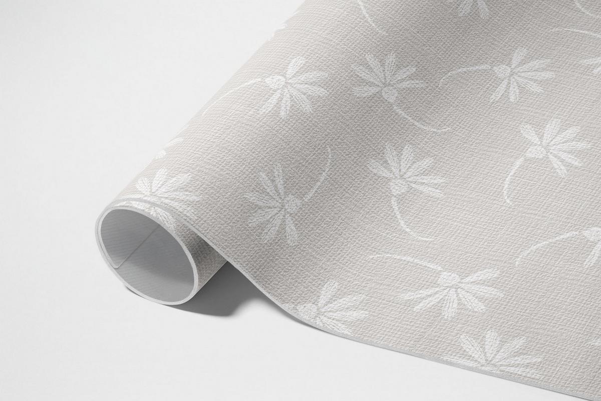 TEPPICH 100x150 cm Zarte Boho Gänseblümchen - Ecru, Kunststoff (100/150cm) - Wallfluent