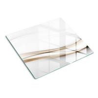 GLASPLATTE 60x52 cm Abstrakte Wellen - Orange, Glas (60/0.4/52cm) - TULUP
