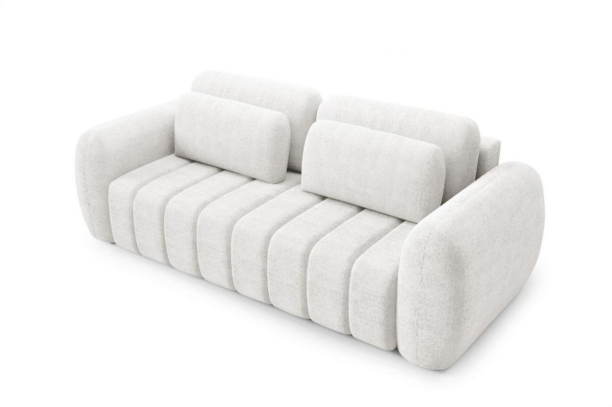 SCHLAFSOFA Caria - Weiß, Holzwerkstoff/Textil (266/95/110cm) - Fun Möbel