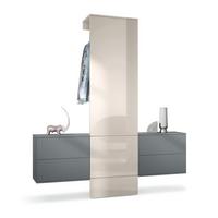 GARDEROBE Carlton Paneel in Sandgrau Hochglanz - Sandfarben, Holzwerkstoff (157/193/35cm) - Vladon