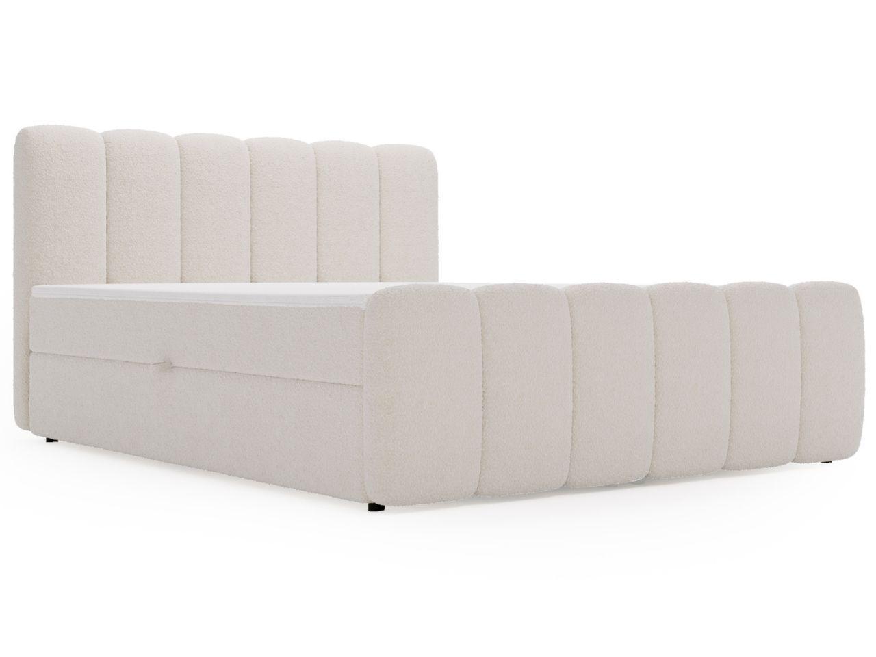 BOXBETT Cloud 140x200 Bouclé-Stoff Creme - Creme, Holz/Textil (140/200cm) - Graingold