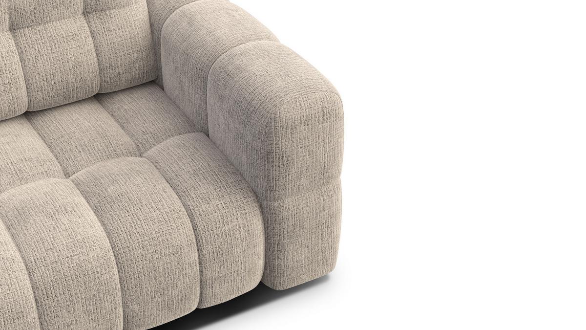 SOFA CLOUDI 2-Sitzer, beige - Beige/Schwarz, Holz/Textil (181/89/104cm) - Wozimo