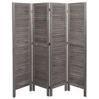 PARAVENT Grau, Braun - Braun/Grau, Holz (162/170/2cm) - MCW