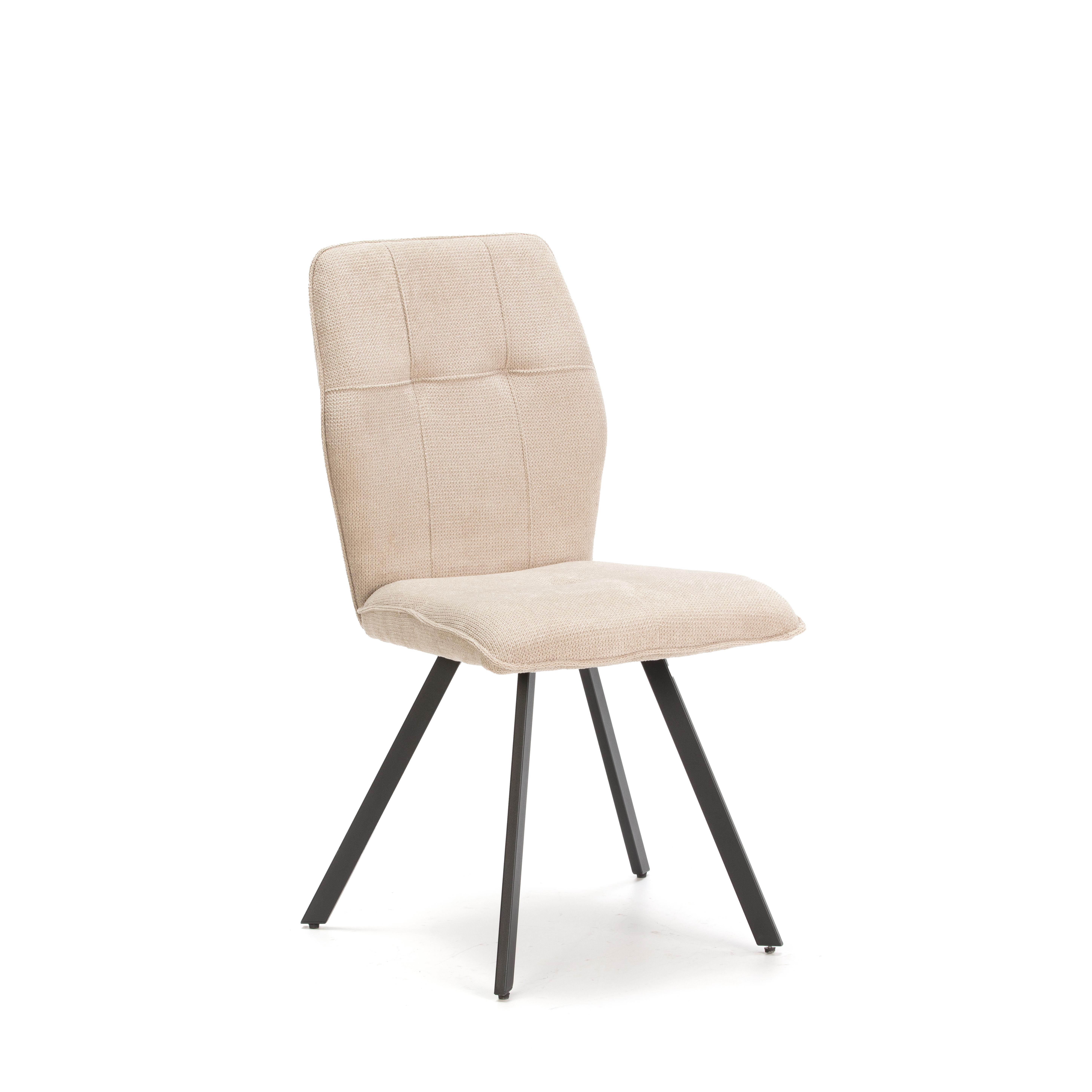 ESSZIMMERSTUHL Mery Beige 47/60/48 cm 4er-Set - Beige, Textil (60/48/47cm) - Calicosy